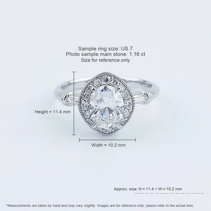 1.06 ct Four-Prong Oval-Cut Lab-Grown Diamond Ring in PT950 Platinum – APYFR0120-PT