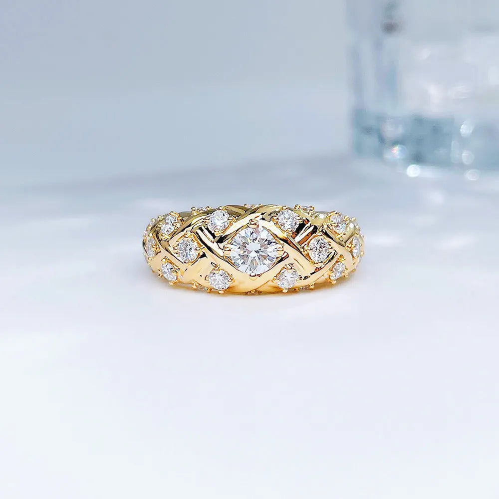 0.37 ct Celestial Mixed-Cut Lab-Grown Diamond Ring in 18K Yellow Gold – APYFR0121-Y