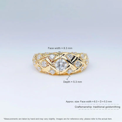 0.37 ct Celestial Mixed-Cut Lab-Grown Diamond Ring in 18K Yellow Gold – APYFR0121-Y