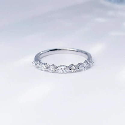 0.52 ctw Celestial Marquise-Cut Lab-Grown Diamond Band in PT950 Platinum