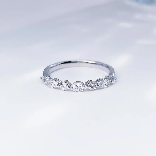 0.52 ctw Celestial Marquise-Cut Lab-Grown Diamond Band in PT950 Platinum