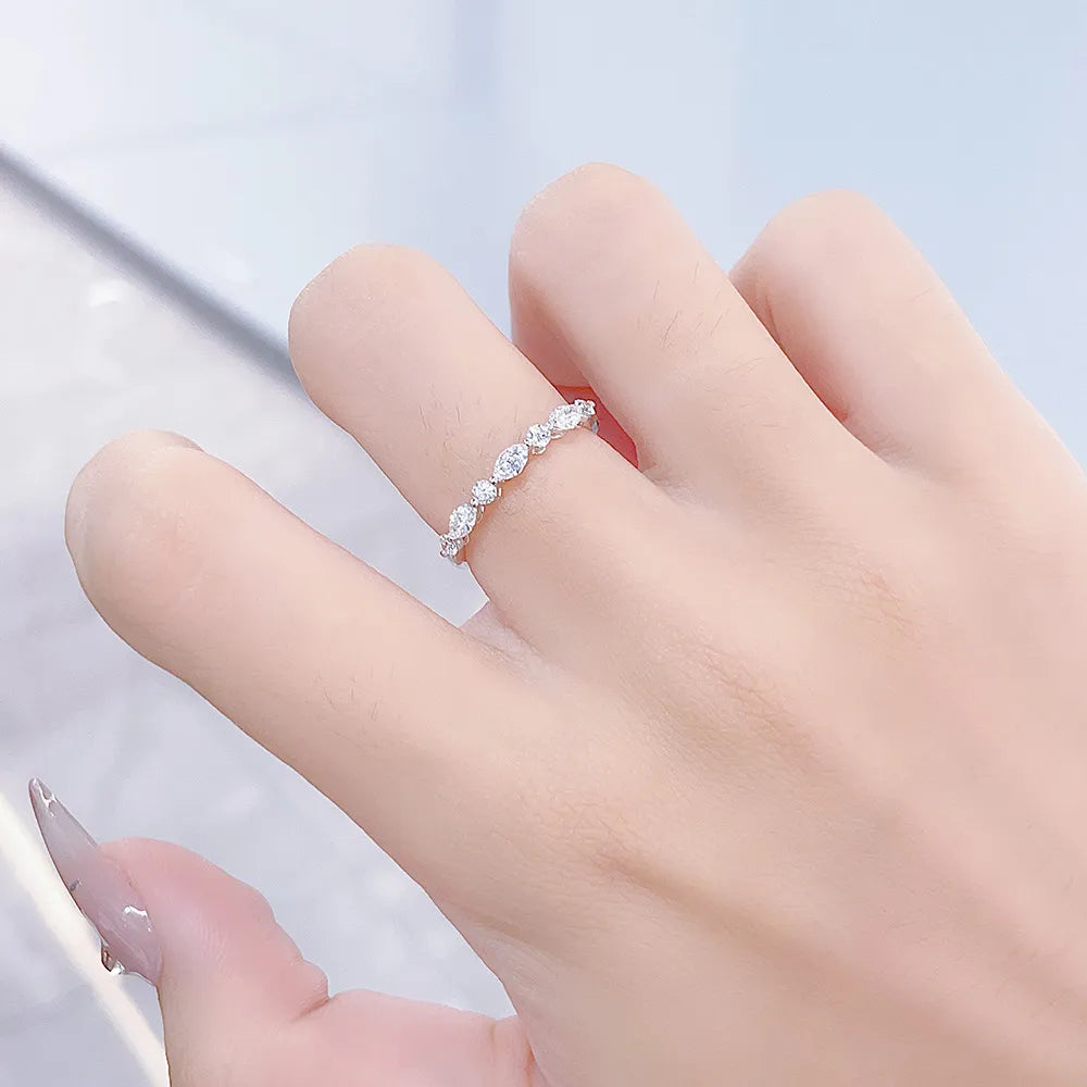 0.52 ctw Celestial Marquise-Cut Lab-Grown Diamond Band in PT950 Platinum