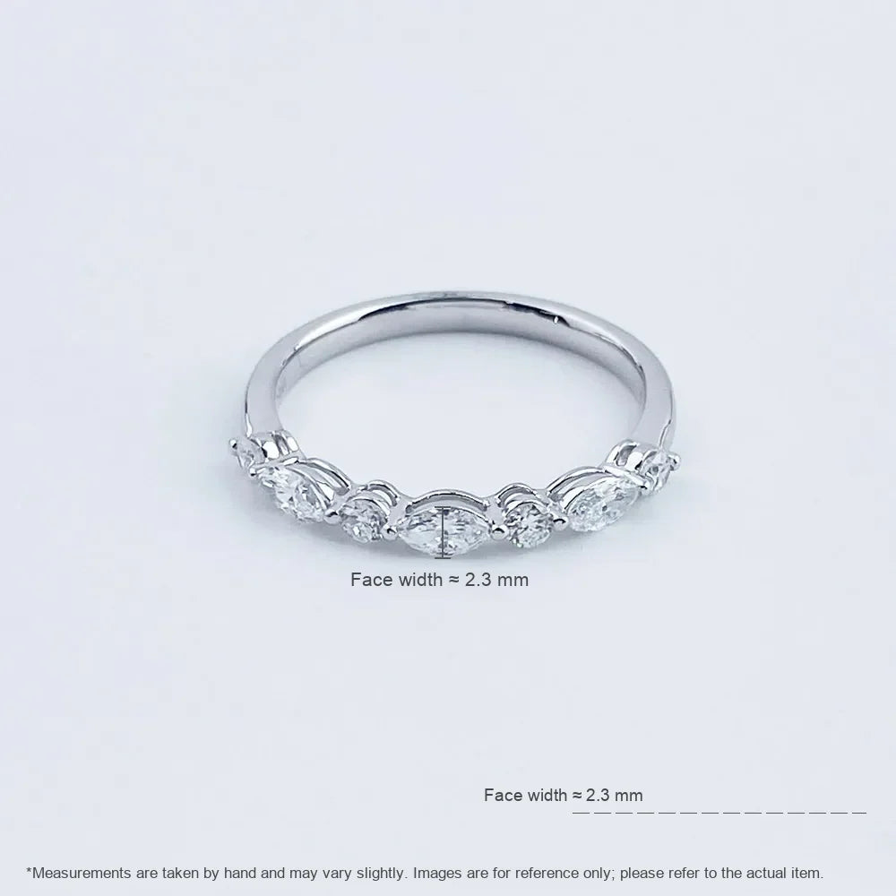 0.52 ctw Celestial Marquise-Cut Lab-Grown Diamond Band in PT950 Platinum