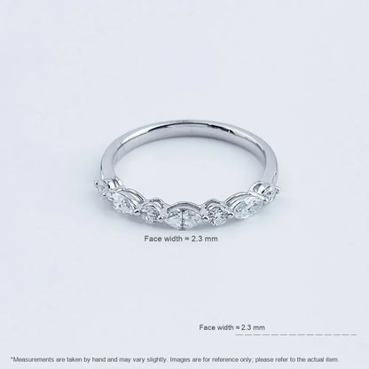 0.52 ctw Celestial Marquise-Cut Lab-Grown Diamond Band in PT950 Platinum