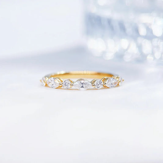 0.53 ctw Celestial Marquise-Cut Lab-Grown Diamond Band in 18K Yellow Gold – APYFR0122-Y