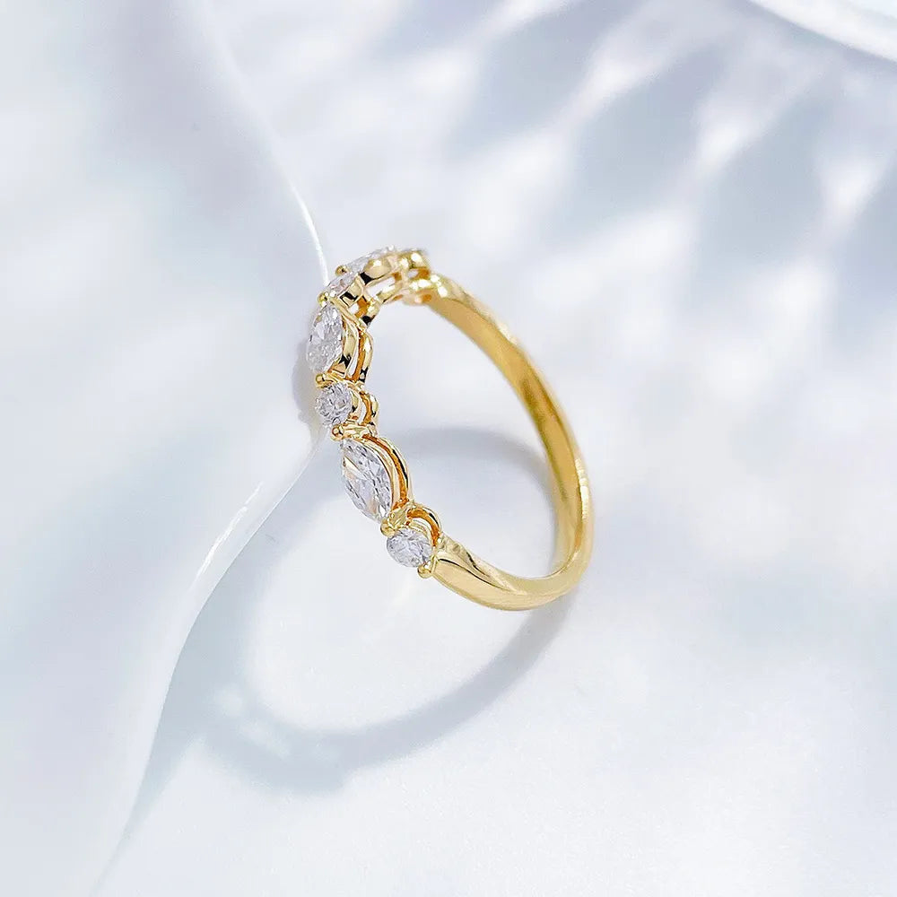 0.53 ctw Celestial Marquise-Cut Lab-Grown Diamond Band in 18K Yellow Gold – APYFR0122-Y