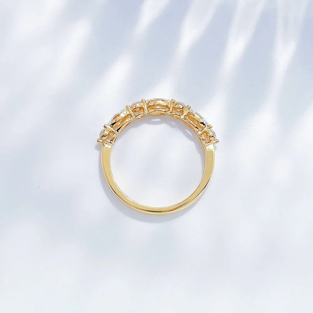 0.53 ctw Celestial Marquise-Cut Lab-Grown Diamond Band in 18K Yellow Gold – APYFR0122-Y