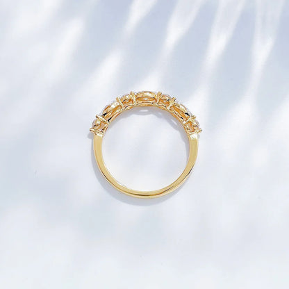 0.53 ctw Celestial Marquise-Cut Lab-Grown Diamond Band in 18K Yellow Gold – APYFR0122-Y