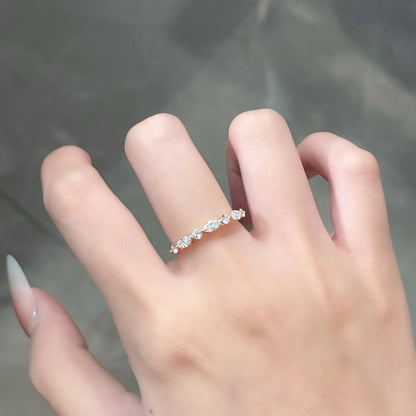 0.53 ctw Celestial Marquise-Cut Lab-Grown Diamond Band in 18K Yellow Gold – APYFR0122-Y
