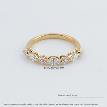 0.53 ctw Celestial Marquise-Cut Lab-Grown Diamond Band in 18K Yellow Gold – APYFR0122-Y