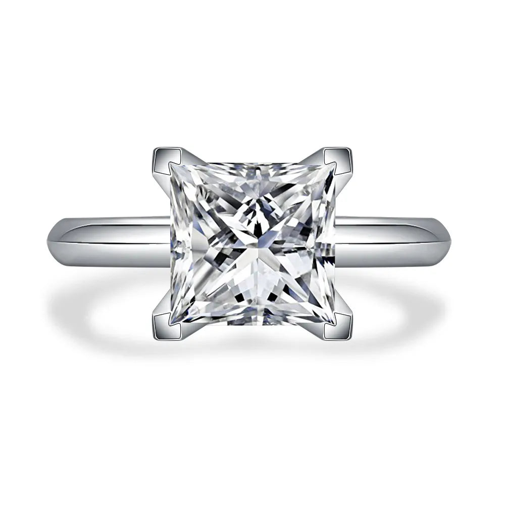 3.02 ct Minimalist Four-Prong Princess-Cut Lab-Grown Diamond Ring in PT950 Platinum – APYFR0146-PT