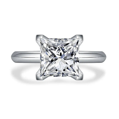 3.02 ct Minimalist Four-Prong Princess-Cut Lab-Grown Diamond Ring in PT950 Platinum – APYFR0146-PT