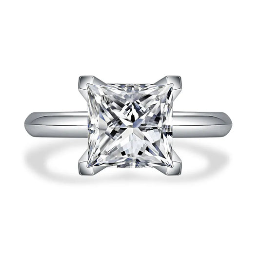 3.02 ct Minimalist Four-Prong Princess-Cut Lab-Grown Diamond Ring in PT950 Platinum – APYFR0146-PT