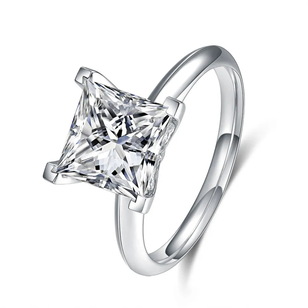 3.02 ct Minimalist Four-Prong Princess-Cut Lab-Grown Diamond Ring in PT950 Platinum – APYFR0146-PT
