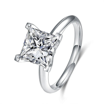 3.02 ct Minimalist Four-Prong Princess-Cut Lab-Grown Diamond Ring in PT950 Platinum – APYFR0146-PT