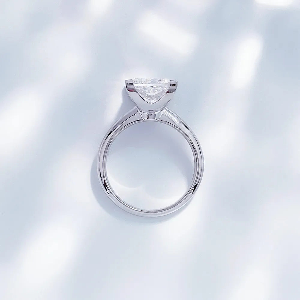 3.02 ct Minimalist Four-Prong Princess-Cut Lab-Grown Diamond Ring in PT950 Platinum – APYFR0146-PT