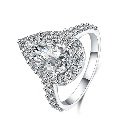 2.08 ct Statement Three-Prong Pear-Cut Lab-Grown Diamond Ring in PT950 Platinum – APYFR0154-PT