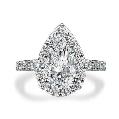 2.03 ct Three-Prong Pear-Cut Lab-Grown Diamond Ring in 18K White Gold