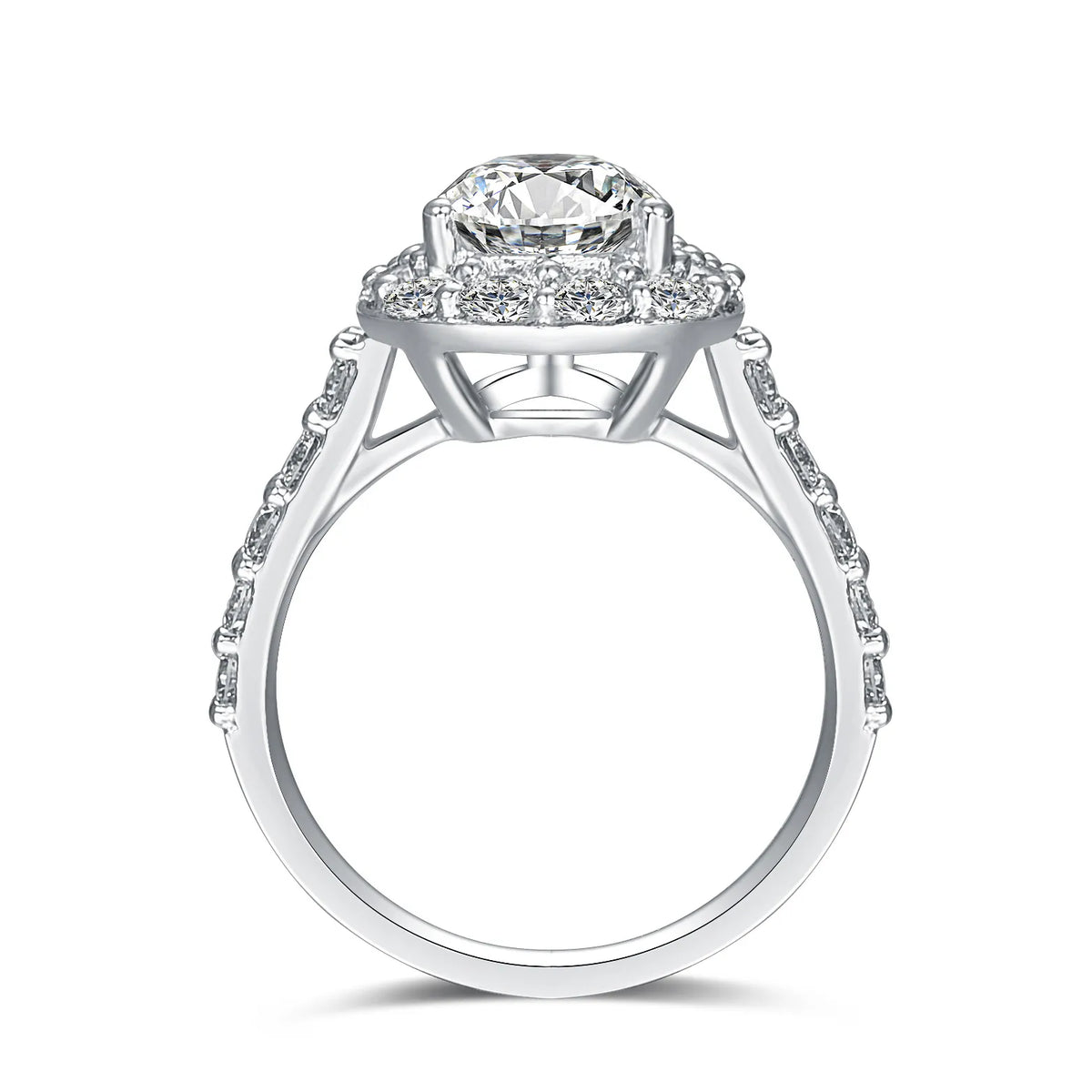 2.03 ct Three-Prong Pear-Cut Lab-Grown Diamond Ring in 18K White Gold