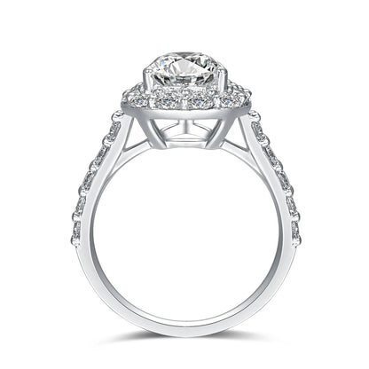 2.03 ct Three-Prong Pear-Cut Lab-Grown Diamond Ring in 18K White Gold