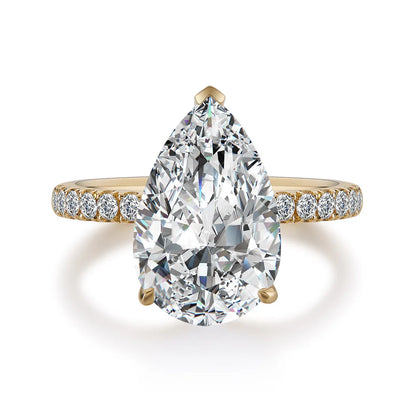 5.3 ct Celestial Pear-Cut Lab-Grown Diamond Ring in 18K Yellow Gold – APYFR0156-Y