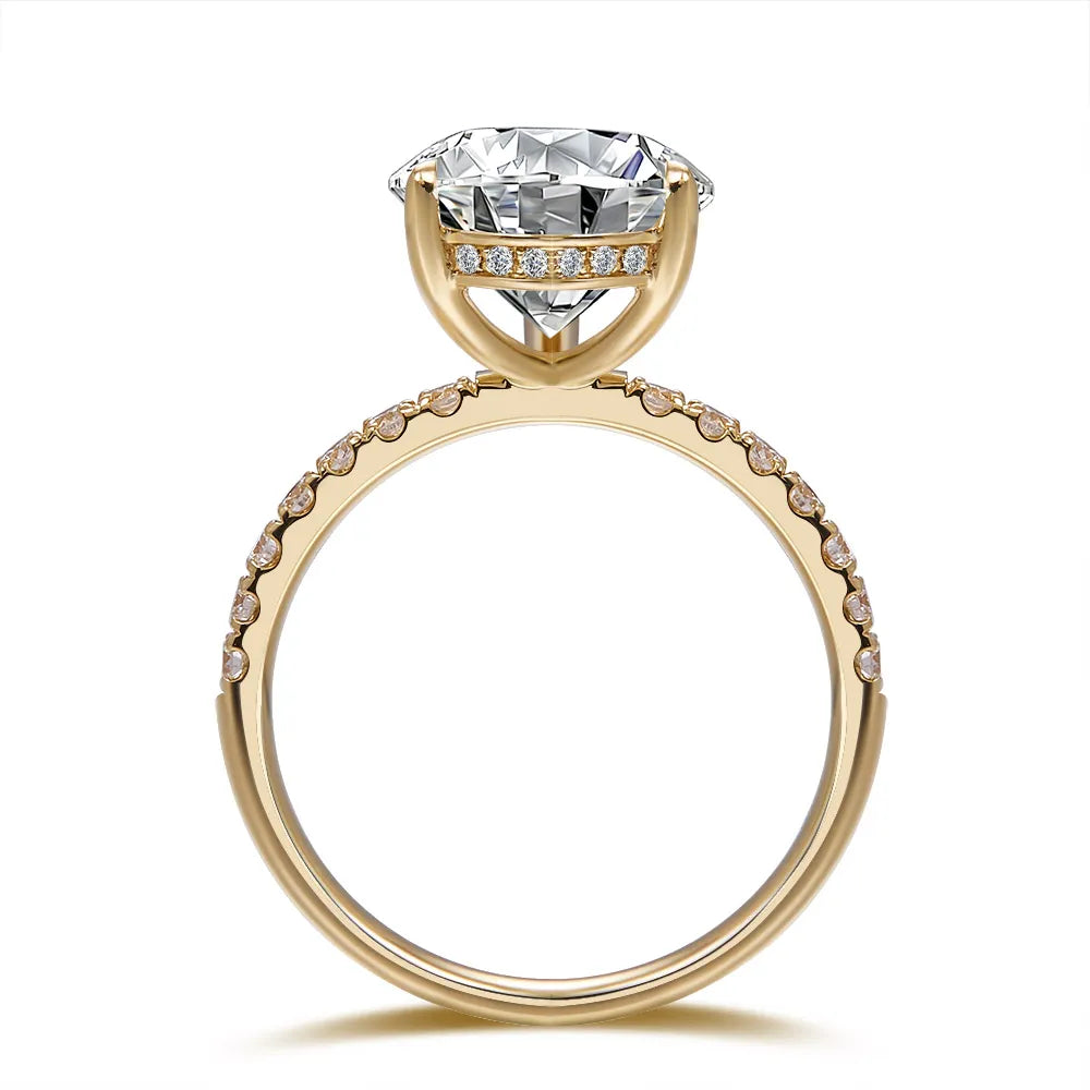 5.3 ct Celestial Pear-Cut Lab-Grown Diamond Ring in 18K Yellow Gold – APYFR0156-Y