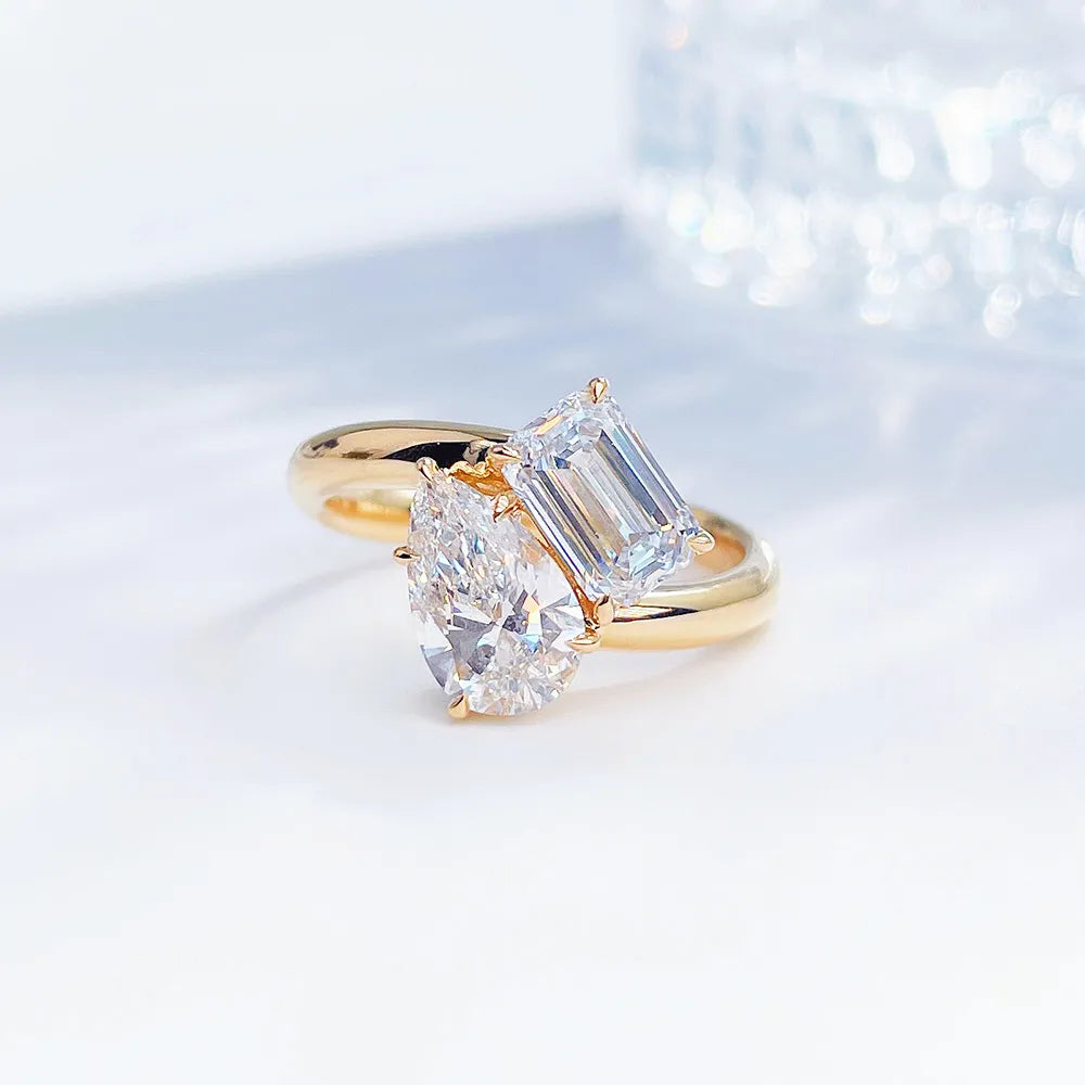 2.01 ctw Mixed-Cut Lab-Grown Diamond Ring in 18K Yellow Gold – APYFR0160-Y