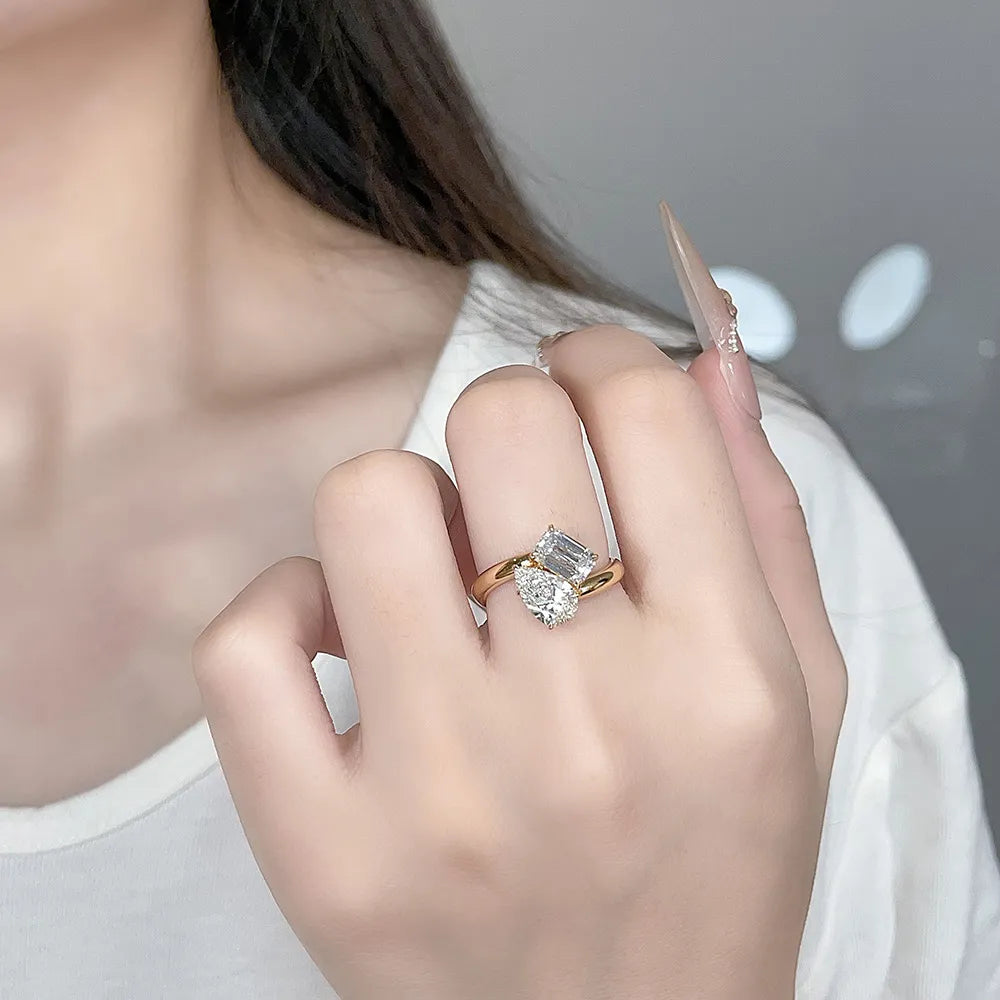 2.01 ctw Mixed-Cut Lab-Grown Diamond Ring in 18K Yellow Gold – APYFR0160-Y