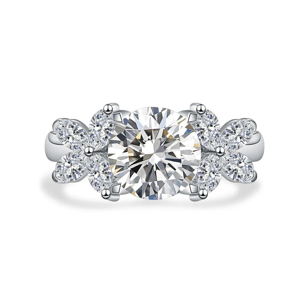 1.09 ct Butterfly Round-Cut Lab-Grown Diamond Ring in PT950 Platinum