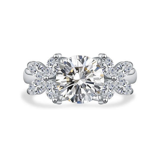 1.09 ct Butterfly Round-Cut Lab-Grown Diamond Ring in PT950 Platinum