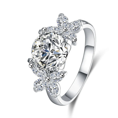 1.09 ct Butterfly Round-Cut Lab-Grown Diamond Ring in PT950 Platinum