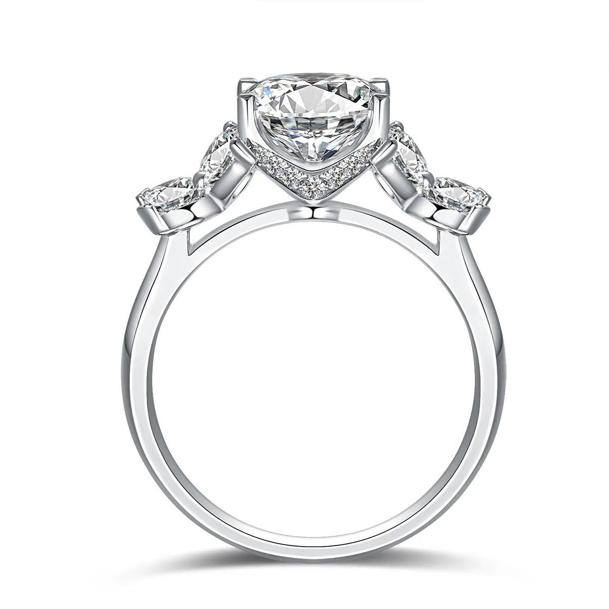 1.09 ct Butterfly Round-Cut Lab-Grown Diamond Ring in PT950 Platinum