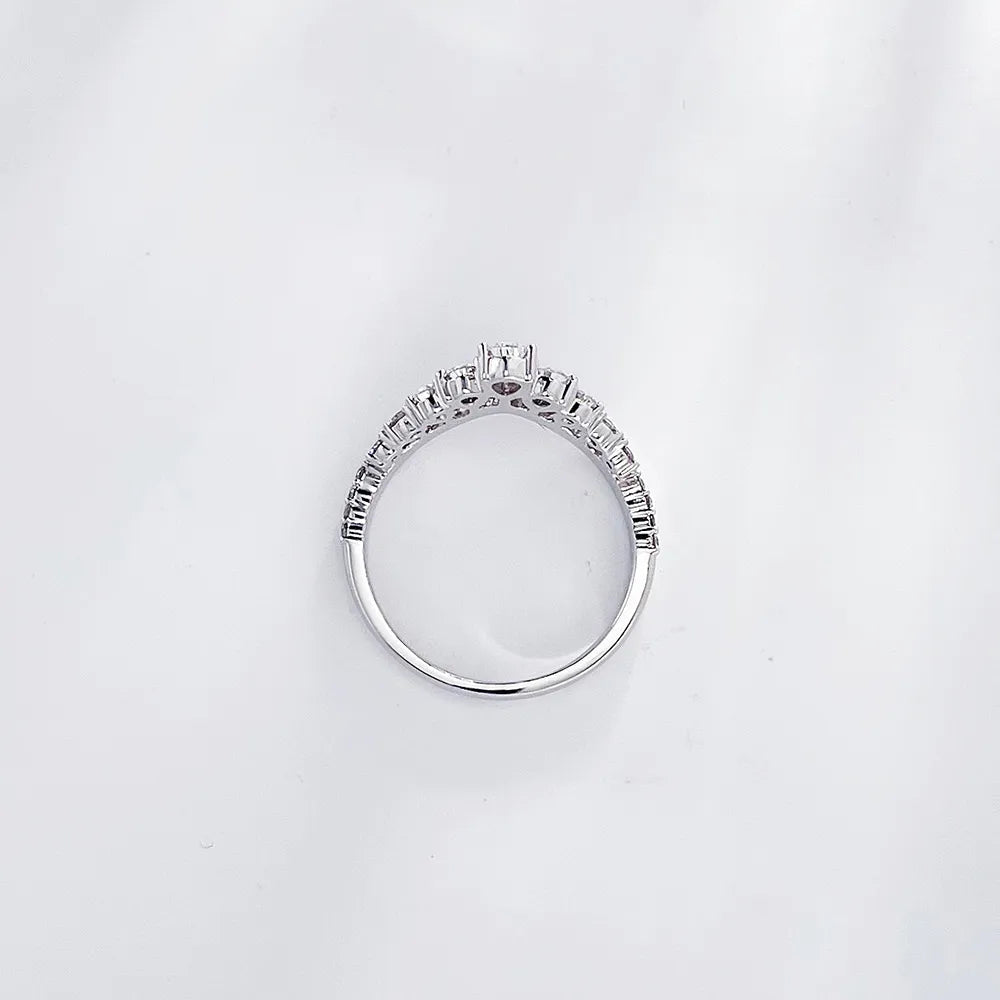 0.2 ct Crown Pear-Cut Lab-Grown Diamond Ring in PT950 Platinum