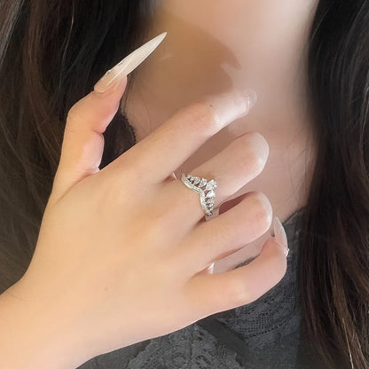 0.2 ct Crown Pear-Cut Lab-Grown Diamond Ring in PT950 Platinum
