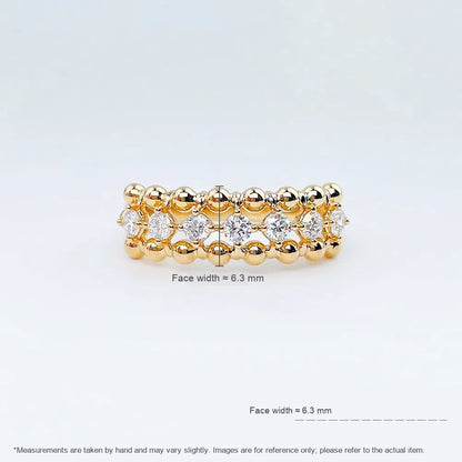 0.36 ctw Round-Cut Lab-Grown Diamond Band in 18K Yellow Gold – APYFR0167-Y