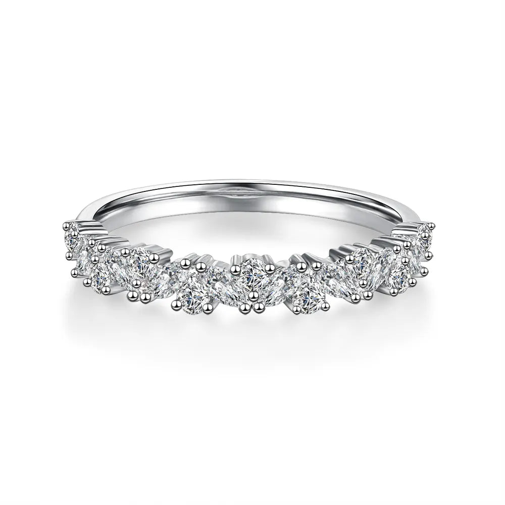 0.42 ctw Celestial Round-Cut Lab-Grown Diamond Band in PT950 Platinum