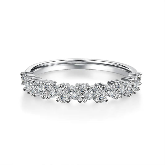 0.42 ctw Celestial Round-Cut Lab-Grown Diamond Band in PT950 Platinum