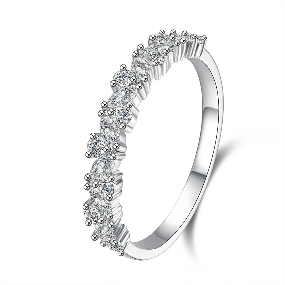 0.42 ctw Celestial Round-Cut Lab-Grown Diamond Band in PT950 Platinum