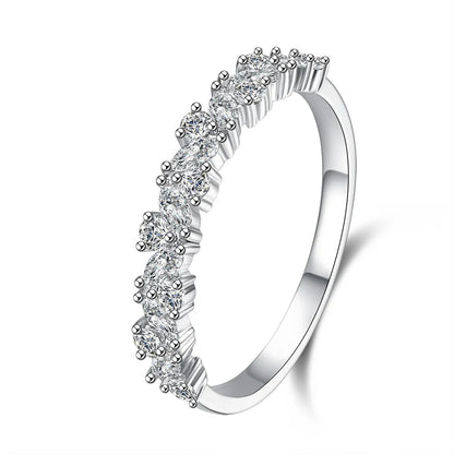 0.42 ctw Celestial Round-Cut Lab-Grown Diamond Band in PT950 Platinum