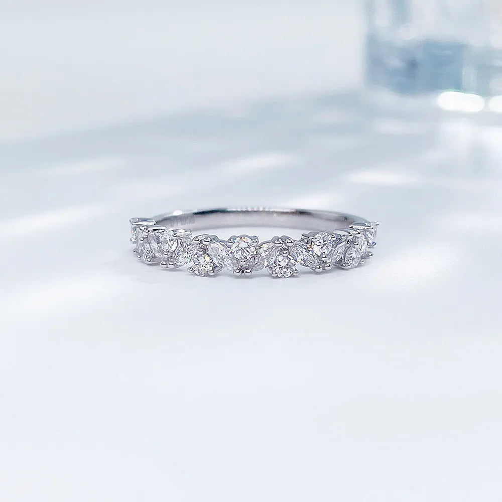 0.42 ctw Celestial Round-Cut Lab-Grown Diamond Band in PT950 Platinum