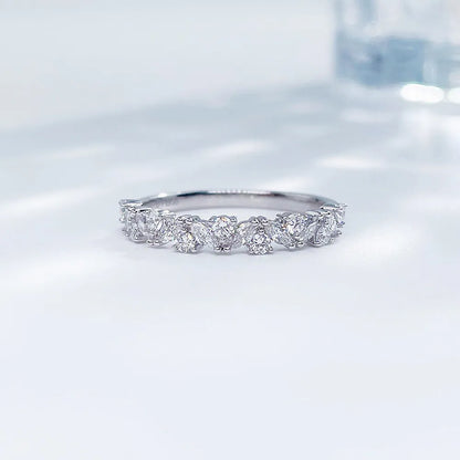 0.42 ctw Celestial Round-Cut Lab-Grown Diamond Band in PT950 Platinum