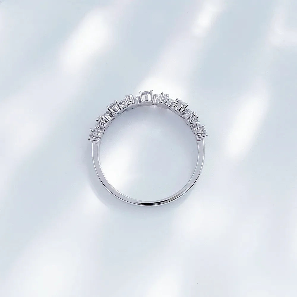0.42 ctw Celestial Round-Cut Lab-Grown Diamond Band in PT950 Platinum