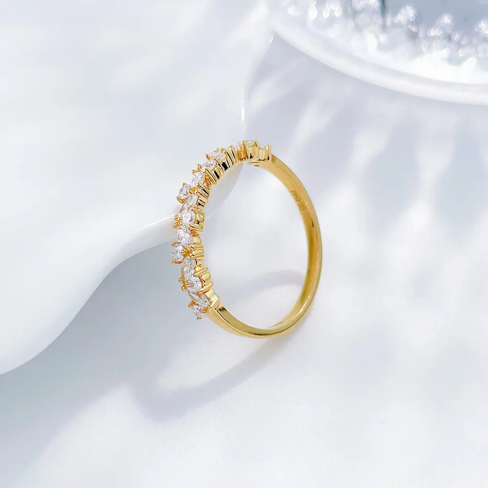 0.45 ctw Celestial Marquise-Cut Lab-Grown Diamond Band in 18K Yellow Gold – APYFR0168-Y