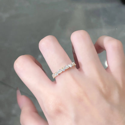 0.45 ctw Celestial Marquise-Cut Lab-Grown Diamond Band in 18K Yellow Gold – APYFR0168-Y