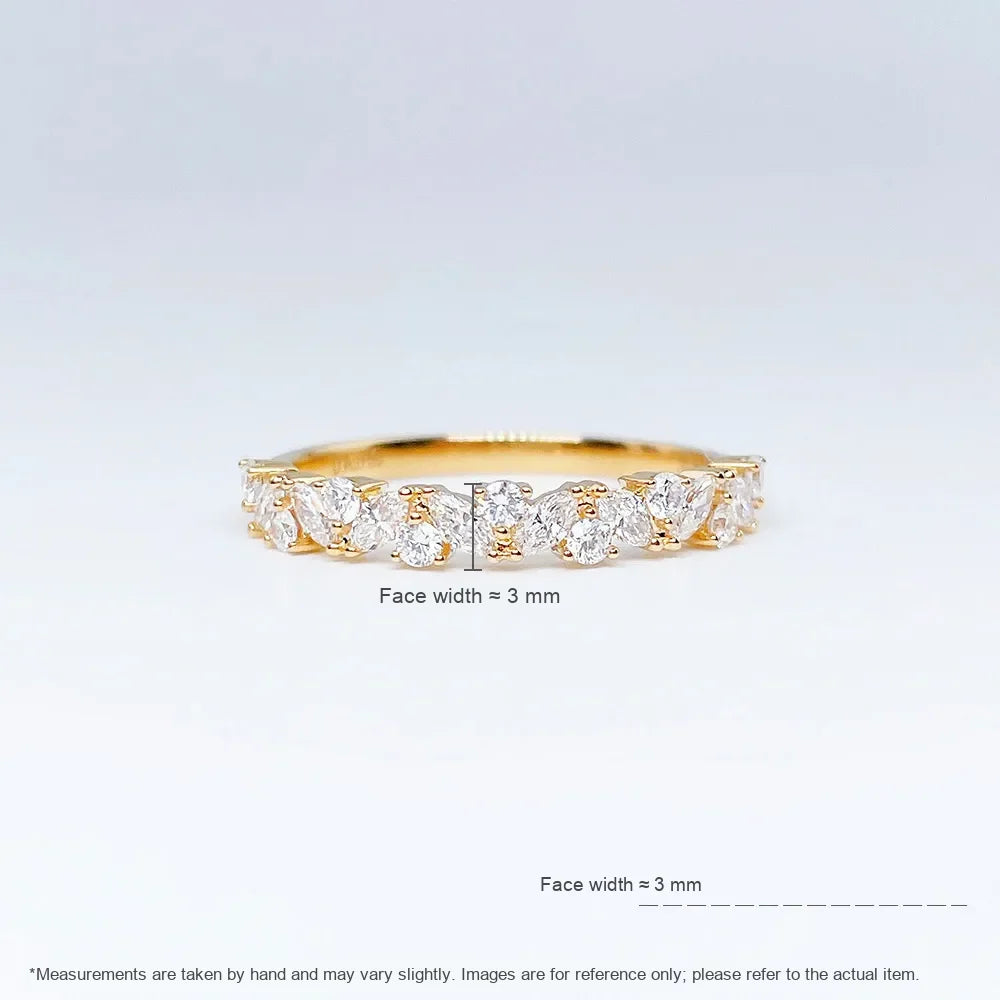 0.45 ctw Celestial Marquise-Cut Lab-Grown Diamond Band in 18K Yellow Gold – APYFR0168-Y
