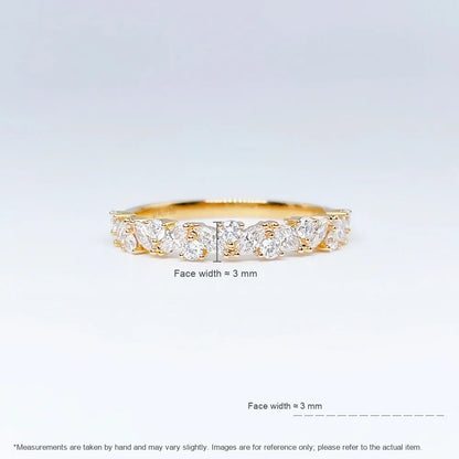 0.45 ctw Celestial Marquise-Cut Lab-Grown Diamond Band in 18K Yellow Gold – APYFR0168-Y