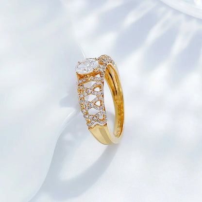 0.37 ct Four-Prong Oval-Cut Lab-Grown Diamond Ring in 18K Yellow Gold – APYFR0169-Y