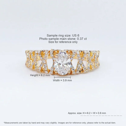 0.37 ct Four-Prong Oval-Cut Lab-Grown Diamond Ring in 18K Yellow Gold – APYFR0169-Y