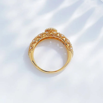 0.33 ct Celestial Oval-Cut Lab-Grown Diamond Ring in 18K Yellow Gold – APYFR0170-Y