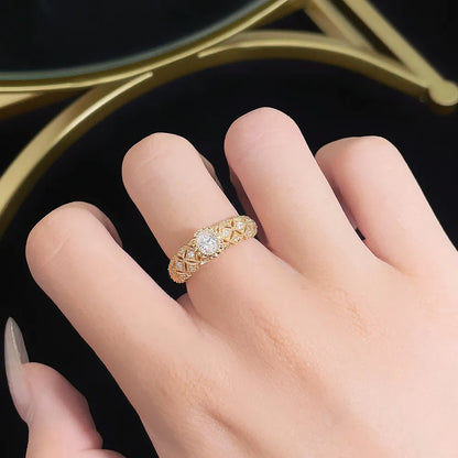 0.33 ct Celestial Oval-Cut Lab-Grown Diamond Ring in 18K Yellow Gold – APYFR0170-Y